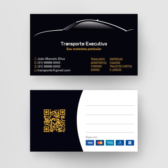 Cartão de Visita Transporte Executivo