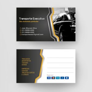 Cartão de Visita Transporte Executivo