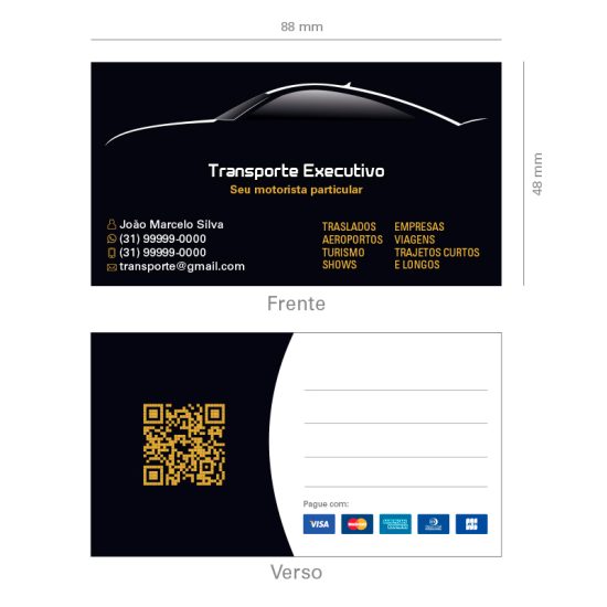 Cartão de Visita Transporte Executivo