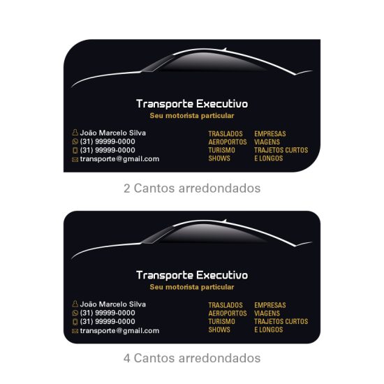 Cartão de Visita Transporte Executivo