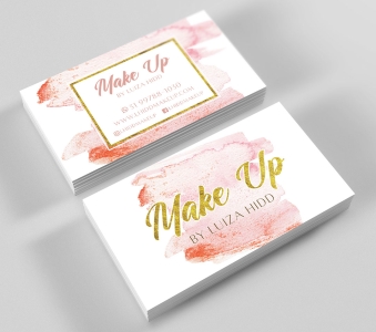 Cartão de Visita Make Up – Laminação fosca e verniz