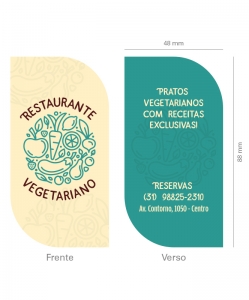 Cartão de Visita Restaurante Vegetariano