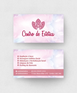 Cartão de Visita Estética – Laminação fosca e verniz