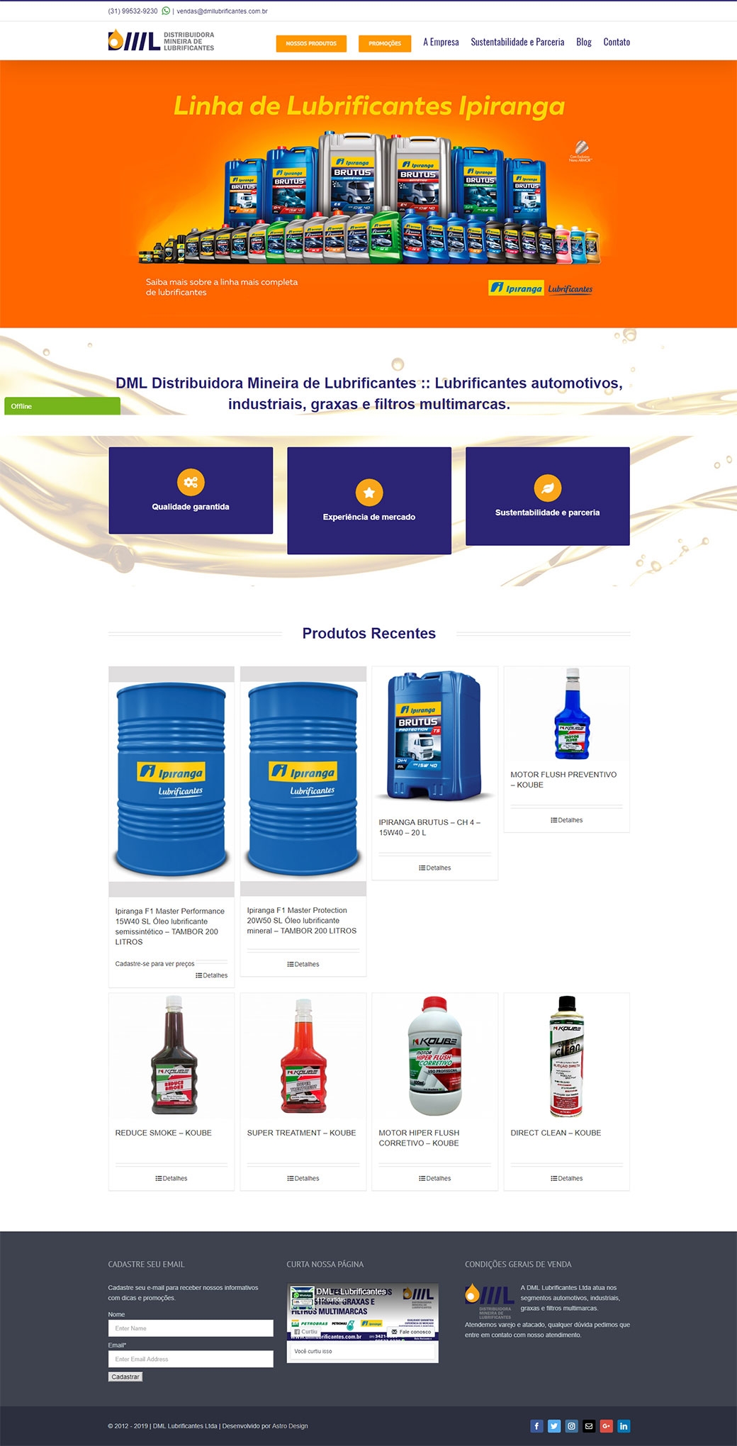 Website DML Lubrificantes