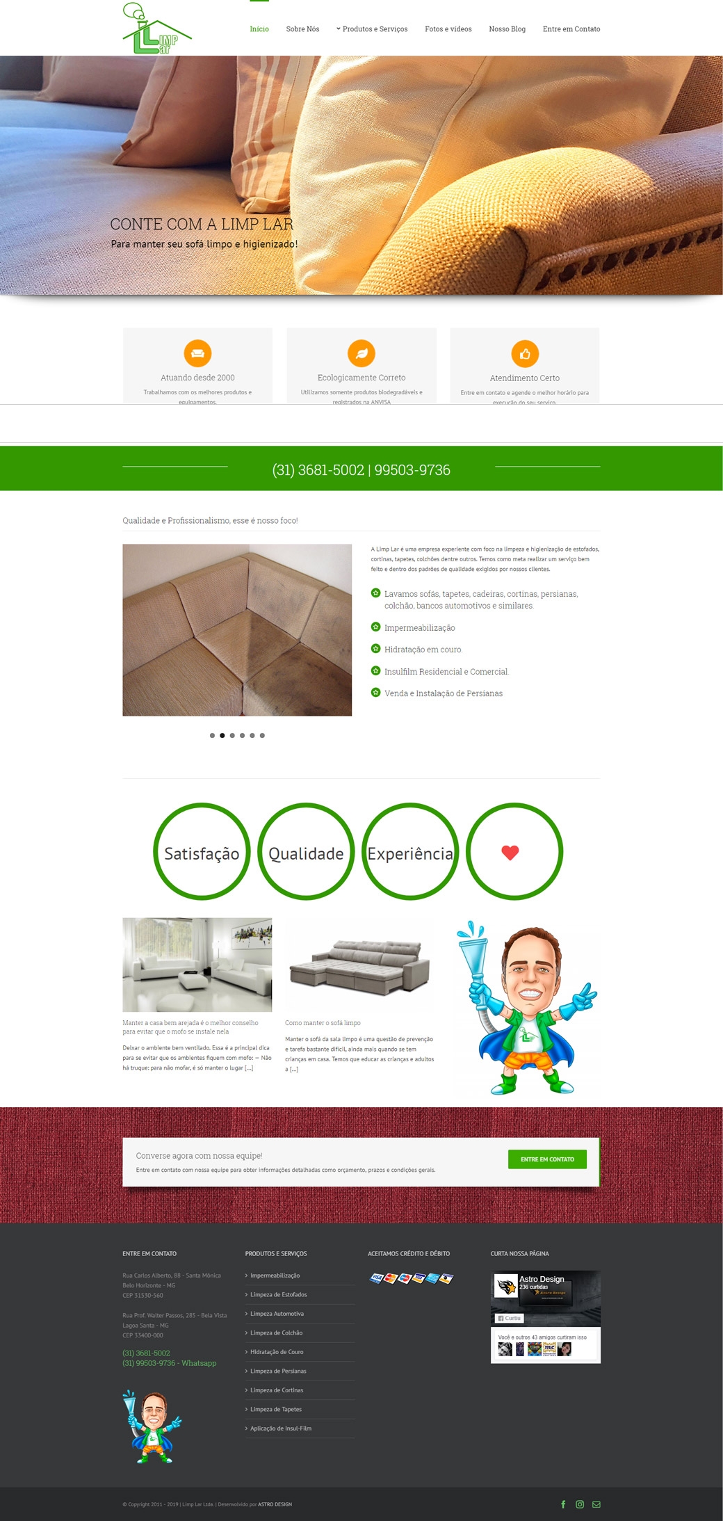 Website Limplar Limpeza de Estafados